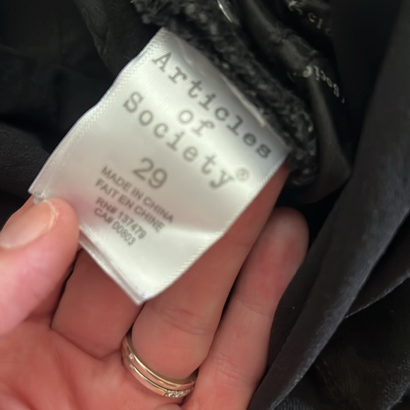 Maternity. Articles of Society Black Maternity Jeans - Picture 2 of 2